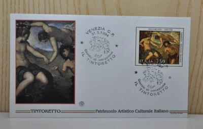 Italia busta primo giorno francobollo Iacopo Robusti IL TINTORETTO Venezia 1994 - Immagine 1 di 2