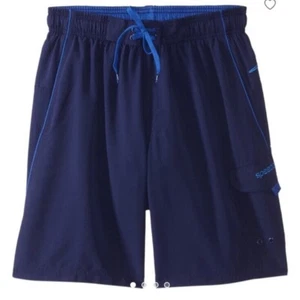 Speedo Volley 20" UV 50+ foderato costume da bagno uomo pantaloncini surf blu spiaggia taglia S - Foto 1 di 11