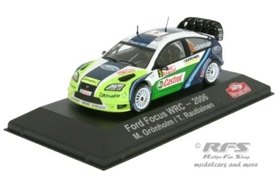 ATLAS COLLECTIONS Ford Focus RS WRC Rallye Monte Carlo 2006 Grönholm 1:43 Atlas Altaya IXO