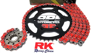 Red Ducati 620 Multistrada Dark 2005-2006 RK ZXW X-Ring Chain and Sprockets Kit - Picture 1 of 7