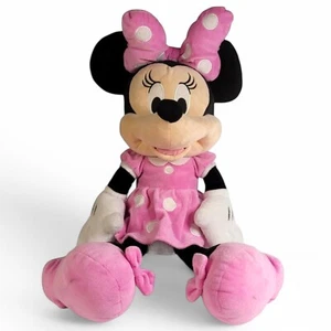 Vestido Disney Minnie Mouse Peluche 26" Grande Relleno Rosa Blanco Lunares Lazo - Imagen 1 de 5