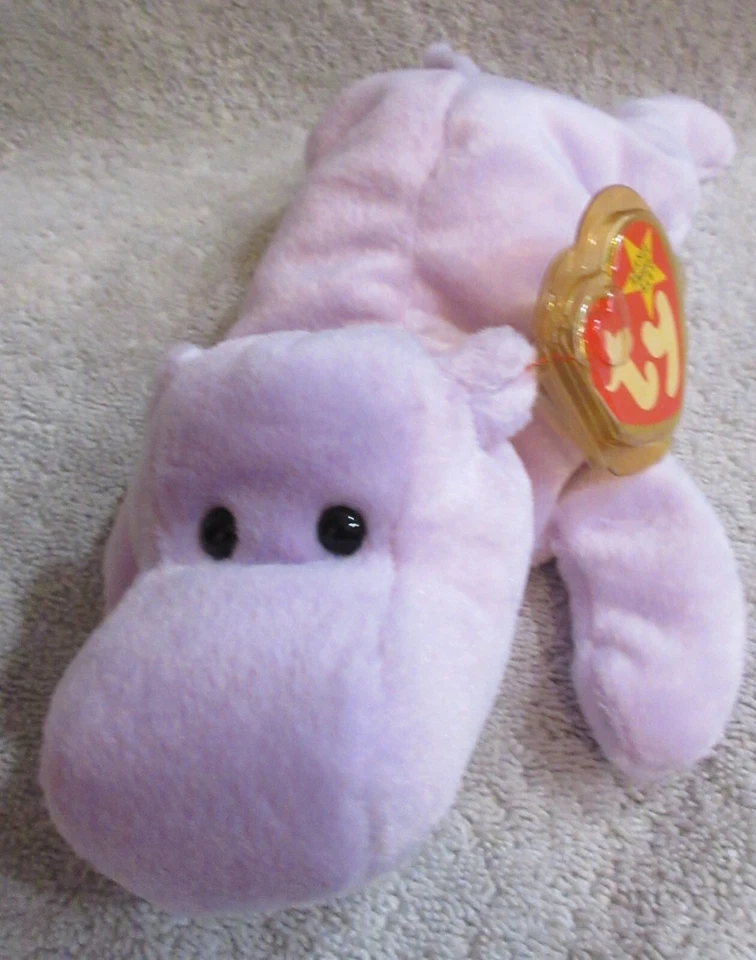 Ty Beanie Baby Happy the Hippo DOB February 25, 1994 MWMT Free Shipping - Image 1 of 1