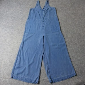 Old Navy Jumpsuit Womens Small Blue Chambray Wide Leg Denim Summer Vacation VTG - Picture 1 of 19