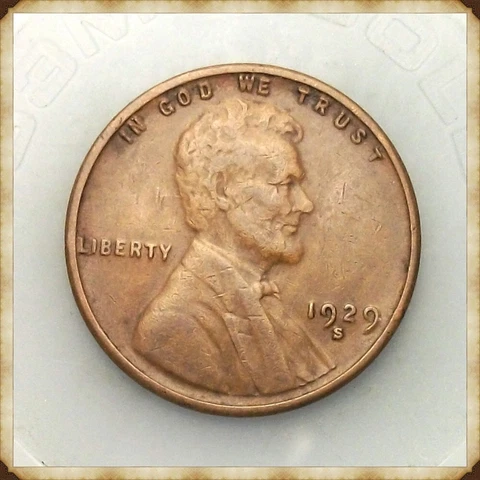 1929 S Lincoln Wheat Cent VF-EF  "Actual Coin Pictured" Cover