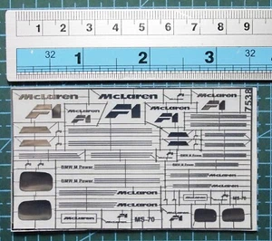 1/18 1/12 chrome(metal) decals Racing cars for different scales (Silver) 7538 - Picture 1 of 1