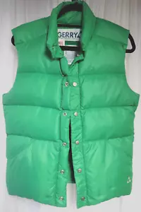 Vintage 70's Gerry Puffer Goose Down Vest Jacket Snap Men's Small Green - Picture 1 of 8