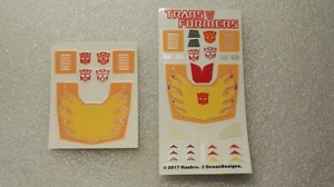 Juego de etiquetas de calcomanías Transformers MP-28 Hot Rodimus - Imagen 1 de 3