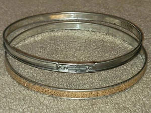 Vintage 7" Metal Round Spring Tension & Cork Lined Embroidery Hoop - Picture 1 of 6