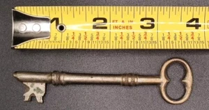 Large wrougth iron key Antique french architectural salvage castel Skeleton  - Picture 1 of 4