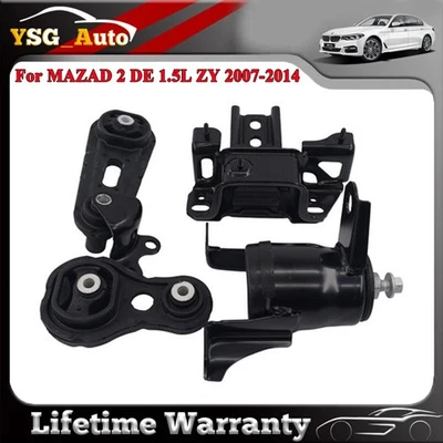 SET (4X) NEW ENGINE MOUNT KIT FOR MAZDA 2 DE 1.5L ZY ENG. AUTO 2007-2014 AU POST - image 1 of 4