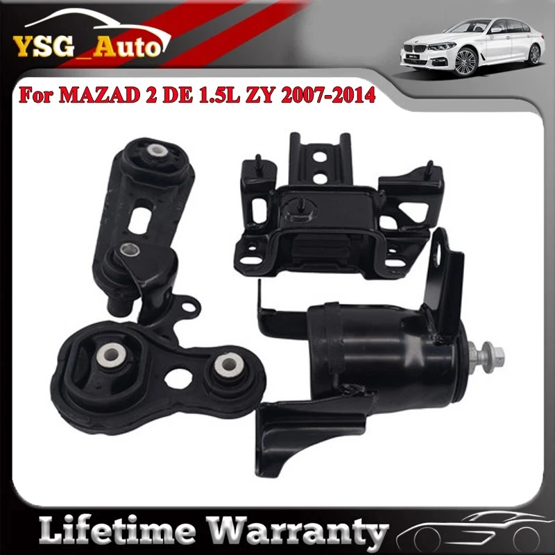 SET (4X) NEW ENGINE MOUNT KIT FOR MAZDA 2 DE 1.5L ZY ENG. AUTO 2007-2014 AU POST - image 1 of 4