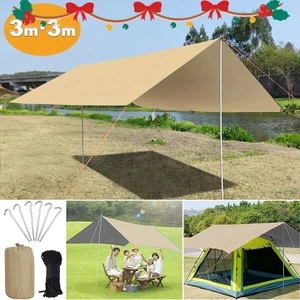 Hammock Rain Fly Camping Tarp, Multifunctional Waterproof Tent Tarp 3M*3M Tent - Picture 1 of 16