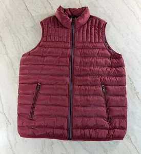 Tommy Hilfiger Puffer Vest Men’s Size Large Tall Red Polyester Fill - Picture 1 of 3