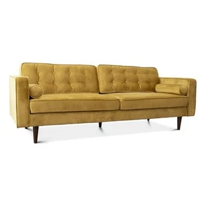 Harriet Mid Century Modern Furniture Style Gold Velvet Living Room Couch - Picture 1 of 7