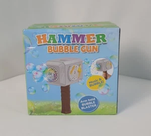 Hammer Bubble Gun, Bubble Machine with Light and Music - Picture 1 of 9
