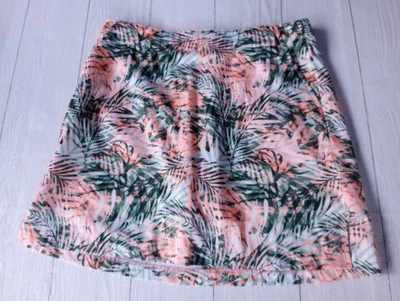 Lady Hagan тропический гольф теннис эластичной карман молнии skort зеленый персик размер 6 - Изображение 1 из 4