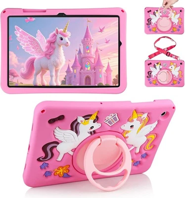VUNAKE for Galaxy Tab A9 Plus Case 11 Inch 2023 for Kids Girls Cute Unicorn Soft Silico