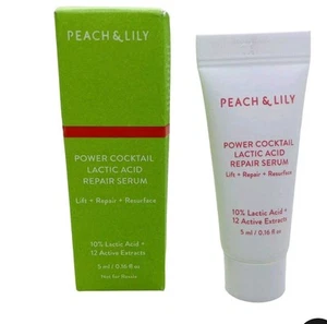 Peach & Lily Power Cocktail Lactic Acid Repair Serum .16oz / 5mL Travel Mini NIB - Picture 1 of 1