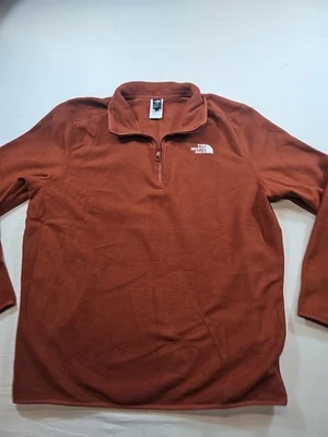 The North Face Suéter Para Hombres XL Marrón Polar 1/4 Cremallera Pullover Sudadera Foto 1 de 4