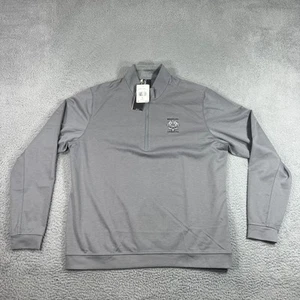 Suéter Adidas Para Hombres L Silbido Estrechos 1/4 Cremallera Gris Golf Pullover Nuevo con Etiquetas - Imagen 1 de 8