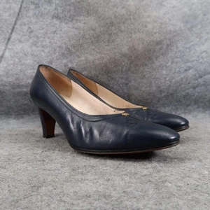 Salvatore Ferragamo Shoes Womens 5.5 Pumps Classic Fashion Leather Blue Formal - Picture 1 of 20