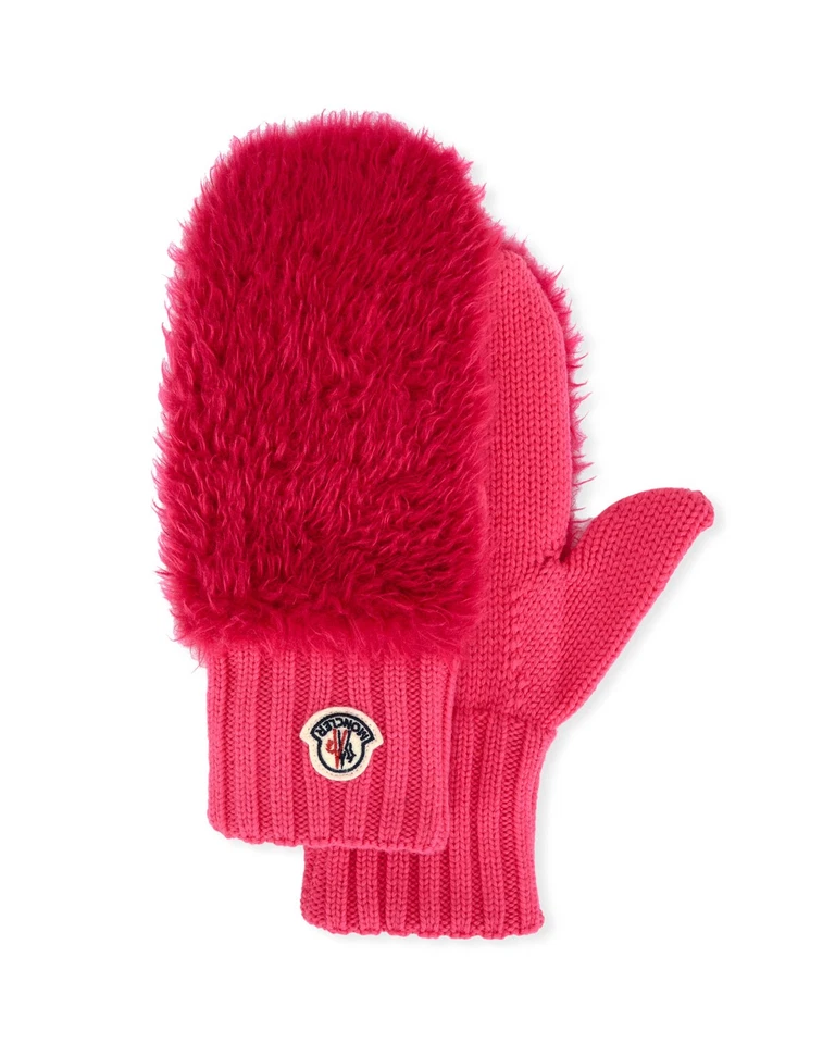 Guantes de piel sintética Moncler para mujer, rosa Foto 1 de 1