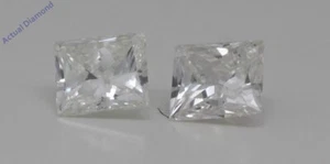 A Pair Of Princess Cut Loose Diamonds (0.7 Ct,i Color,si2 Clarity) - Picture 1 of 4