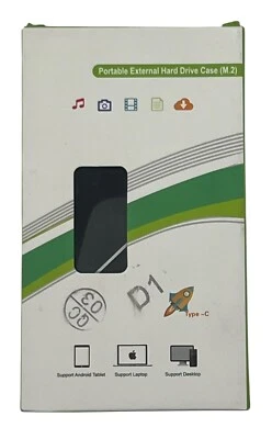 NEW Portable External Hard Drive Case (M.2) 1 TB - D1 Black - Image 1 of 4