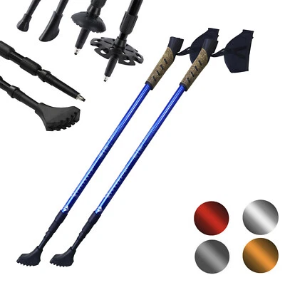 VOSSBACH® 1x Paar Teleskop Nordic Walking Stöcke Treckkingstöcke Wanderstöcke