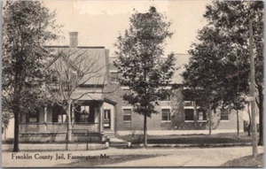 1912 FARMINGTON, Maine Postal "Cárcel del Condado de Franklin" Edificio/Vista a la calle - Imagen 1 de 2