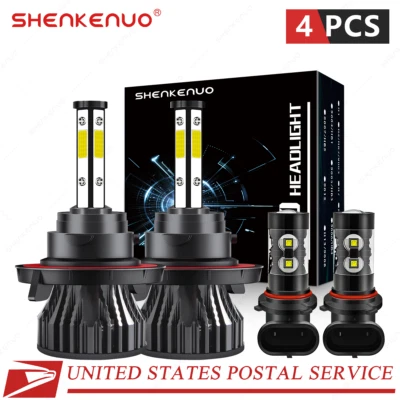 Combo de 4 faros LED + luz antiniebla blanca para Jeep Compass 2007 2008 2009 Foto 1 de 4