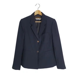 Louis Vuitton Uniformes Size 36/AU 8 Navy LV Button Collared Blazer Jacket - Picture 1 of 12