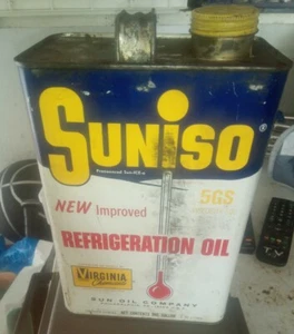 Vintage Rare Sun Oil Company Sunoco Suniso Refrigeration One Gallon Oil Can - Picture 1 of 7