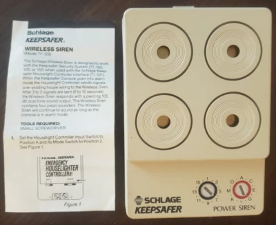 Schlage KEEPSAFER Wireless SIREN only (see Description) with Guide SCE 107-A6 - Image 1 of 4