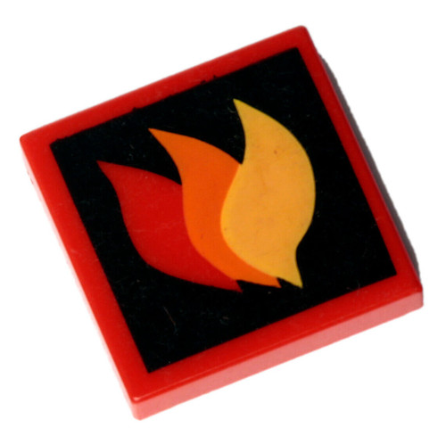NEW LEGO - Tiles - Decorated - 2x2 Fire Logo Classic red x 1 - 4914 ...