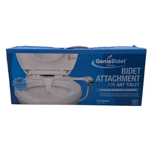 GenieBidet Any Toilet Ultra-Slim Left Handed Hygienic Bidet Attachment All In 1 - Picture 1 of 19