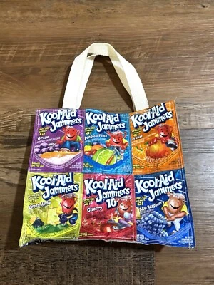 Сумка с короткими ручками CAPRI SUN KOOL-AID ретро 10 дюймов в высоту переработанная! Сумка веселая и экологичная - Изображение 1 из 4