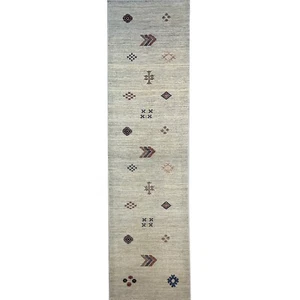 Handmade (3' x 13') Southwestern Style Afghan Oriental Wool Runner Rug - Picture 1 of 9