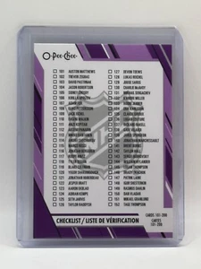 2023-24 O-Pee-Chee OPC #200 CHECKLIST Purple Border numbered #22/49 - Picture 1 of 2