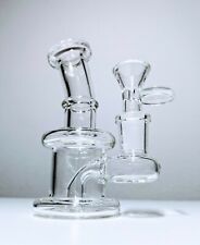 4.5" Mini Glass Bong Diffused Perc Premium Quality Water Pipe Hookah Bubbler