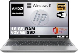 Notebook HP Amd 3050U 255 G9 Ram 16GB SSD 628GB 15.6" Win 11 Pro,Office 2021 - Foto 1 di 6
