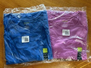 Tek Gear Essential Gear Women's Short Sleeve Workout Shirt Blue or Pink, Size 2X - Picture 1 of 12