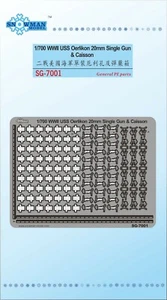 Snow Man Photo-Etched 1/700 WWII USS Oerlikon 20mm Single Gun & Caisson SG-7001 - Bild 1 von 2