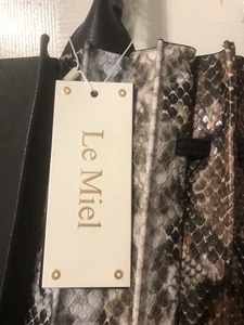 LE MIEL LRG Black Snake Inspired Purse - Picture 1 of 5
