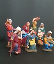 7 Pastori di Terracotta Cm. 10 per presepe napoletano