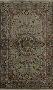 Gray Artisan Traditional Oriental Rug 4x6 Hand-knotted Wool Elegant Neutral Tone - Picture 1 of 15