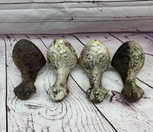 4 Stück antike Krallenfuß Gusseisen Wannenkugel/Kralle Badewannenfüße Beine - Bild 1 von 20