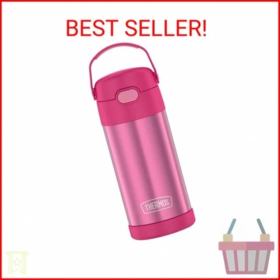 THERMOS FUNTAINER Water Bottle with Straw - 12 Ounce - Kids Stainless Steel Vacu - Image 1 of 2