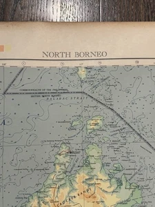 1944 WWII AMS 2 - Mappa - BORNEO SETTENTRIONALE - Campagna Filippine - Filippine - Foto 1 di 10