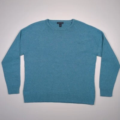 Lands End Wool Cashmere Angora Sweater Womens XL 18-20 Turquoise Super Soft USA - Image 1 of 4